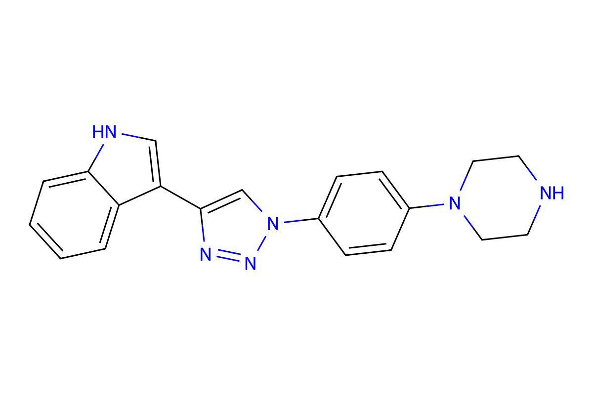 Representative indole-triazole-piperazine Murcko scaffold
